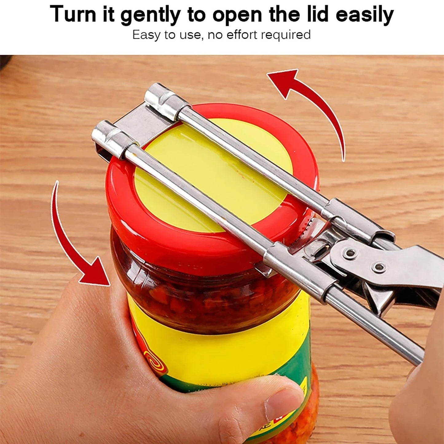 Adjustable Stainless Steel Multi-Function Jar Opener