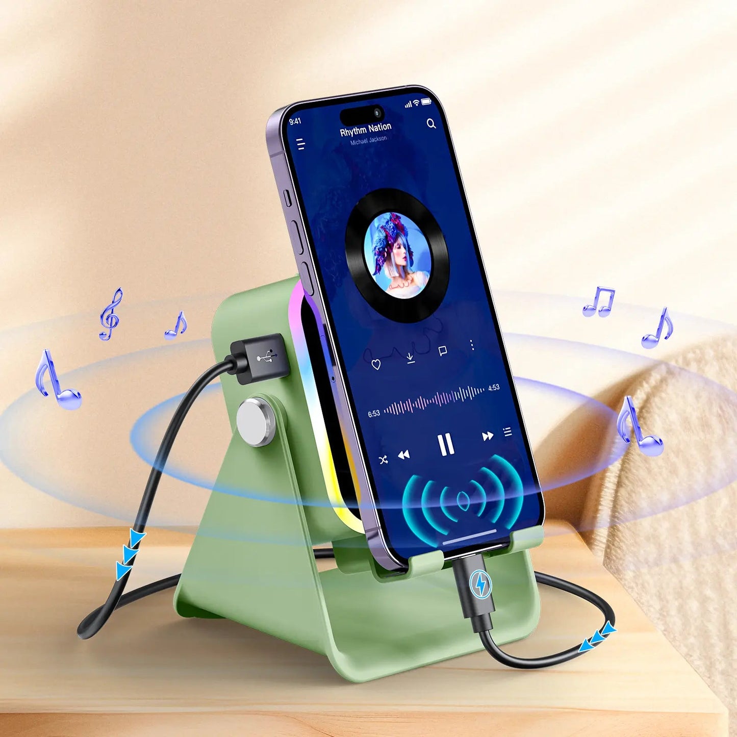 Wireless Induction Speaker Stand with Power Bank product image 13