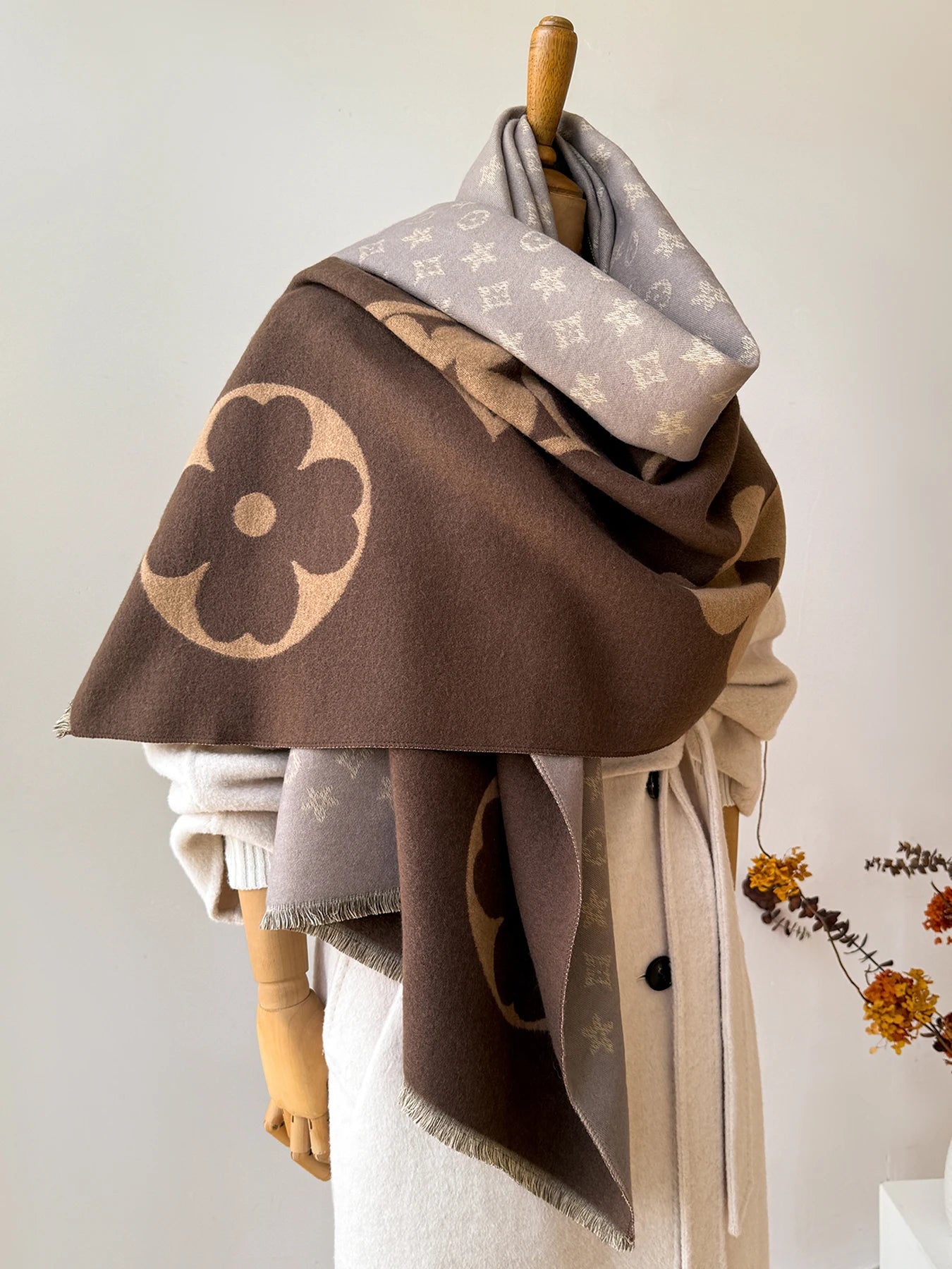Faux Cashmere Winter Scarf & Neck Warmer