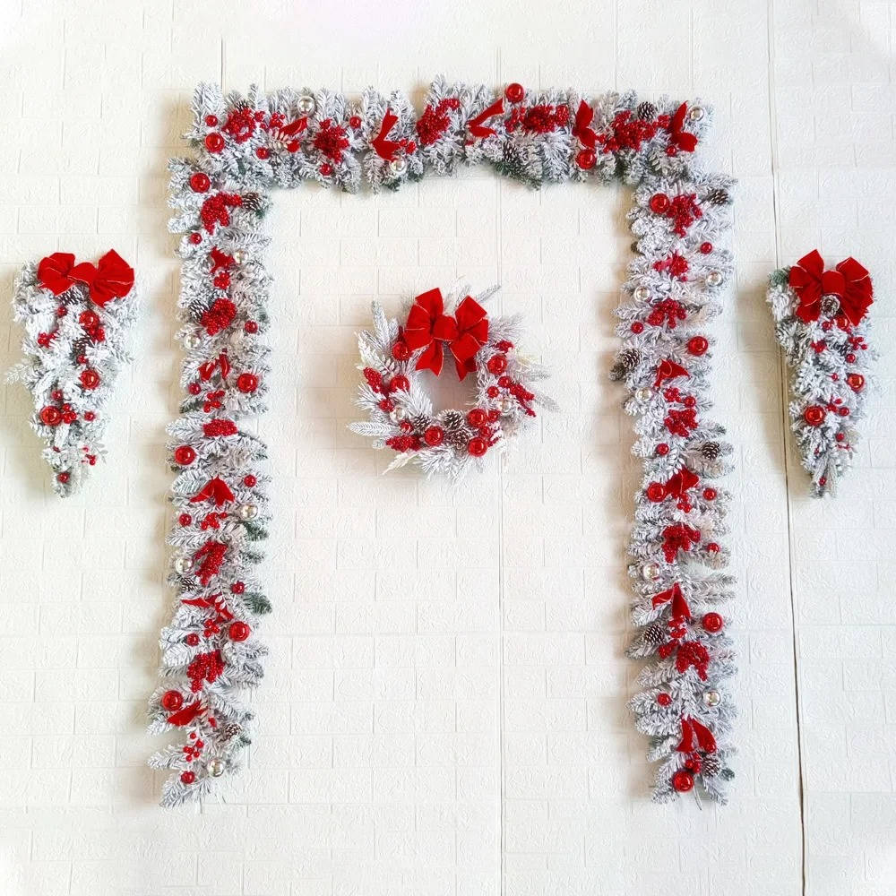 Christmas Door Wreath Decoration Set