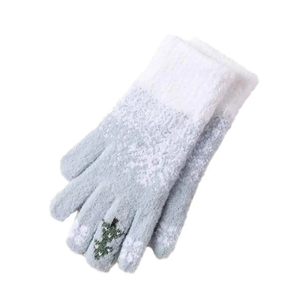 Festive Convertible Fleece-Lined Fingerless Gloves