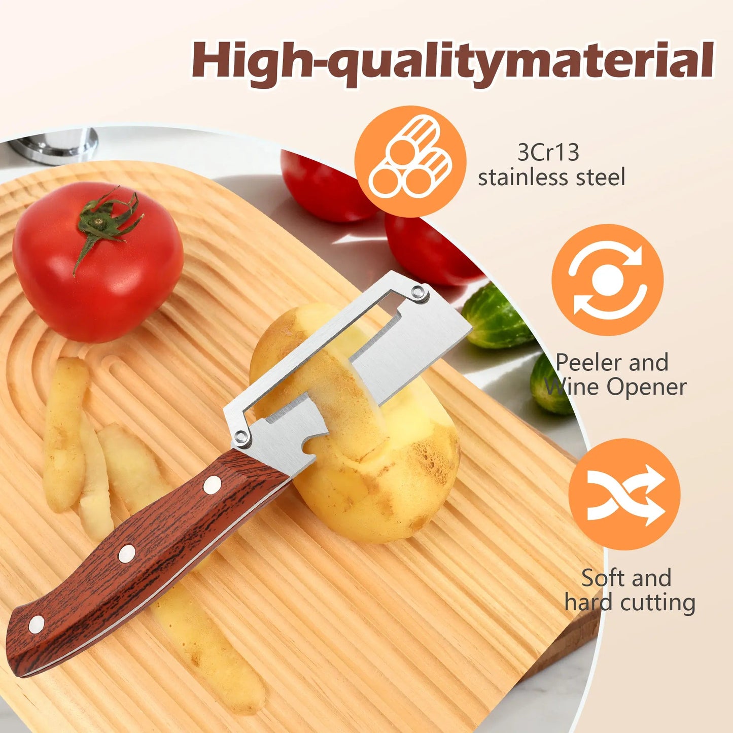 2-in-1 Fruit & Vegetable Peeler with Bottle Opener product image 6