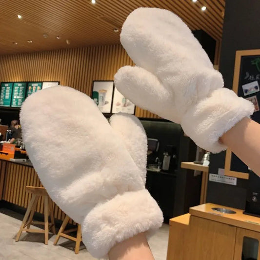 Fluffy Plush Winter Mittens