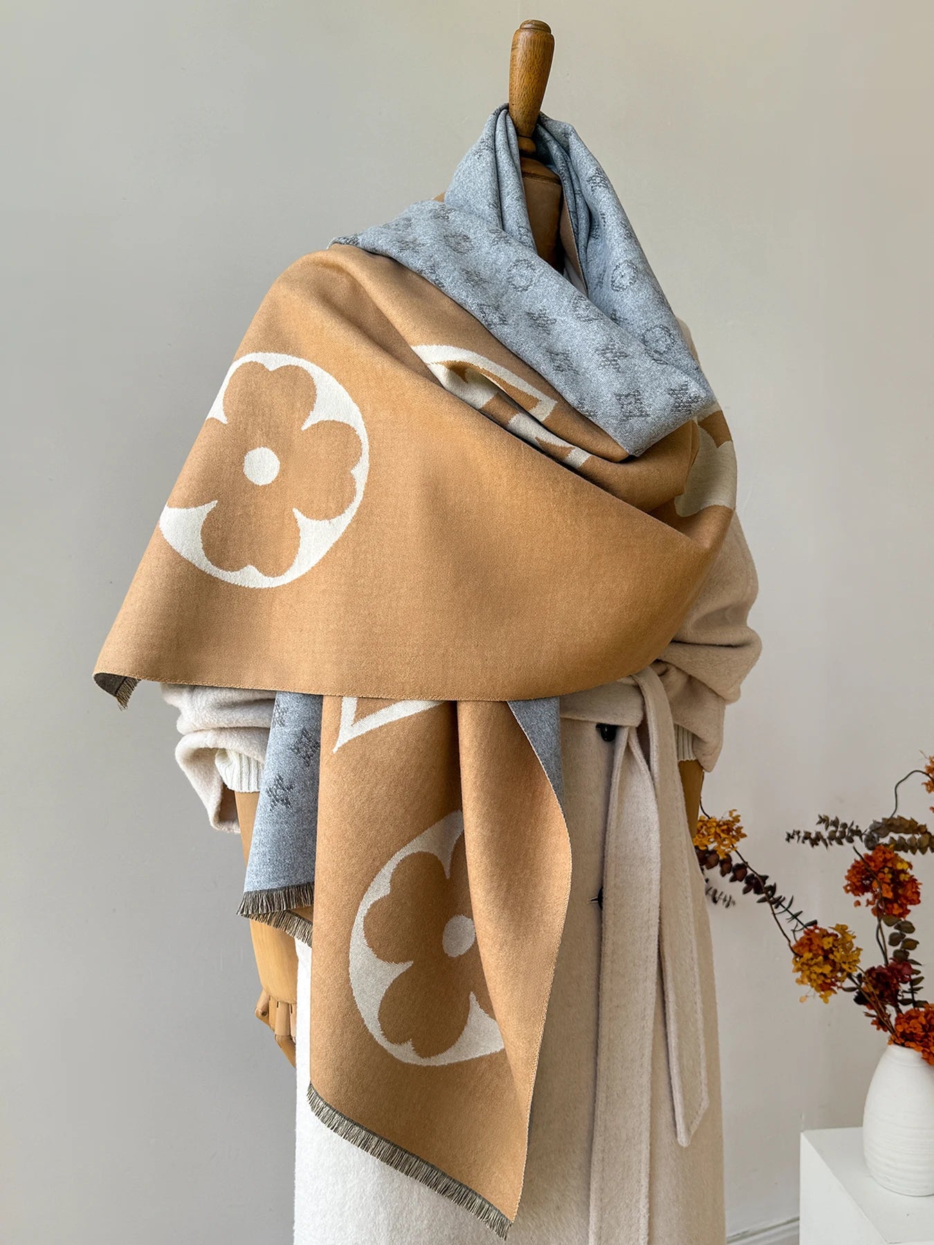 Faux Cashmere Winter Scarf & Neck Warmer