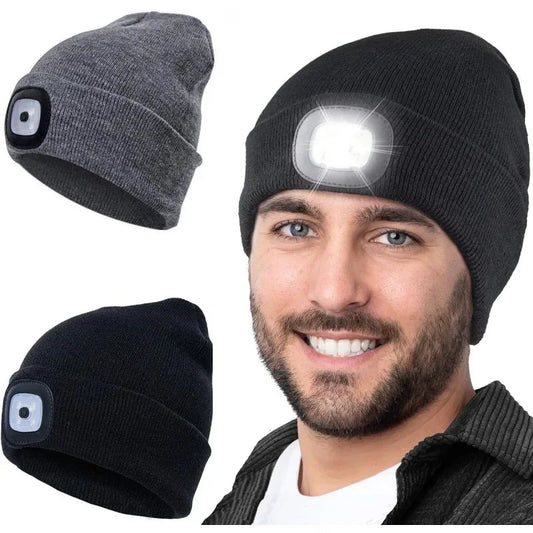 Rechargeable LED Beanie Hat