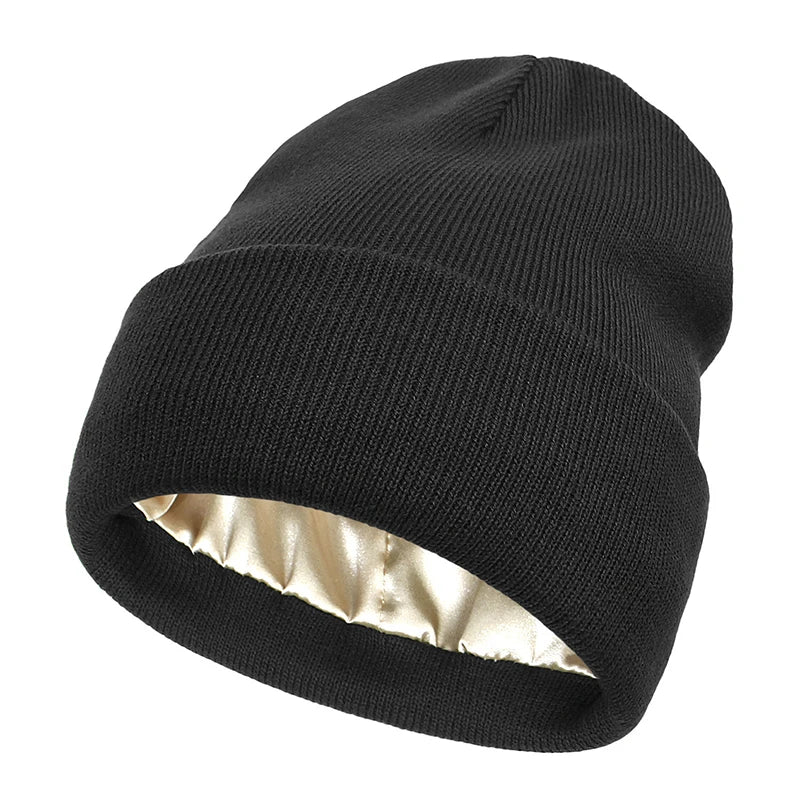 Satin-Lined Beanie for Women