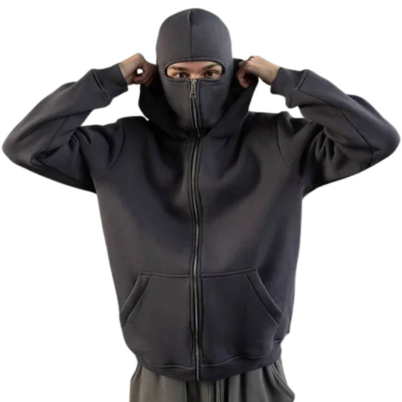 Unisex Full-Zip Balaclava Hoodie