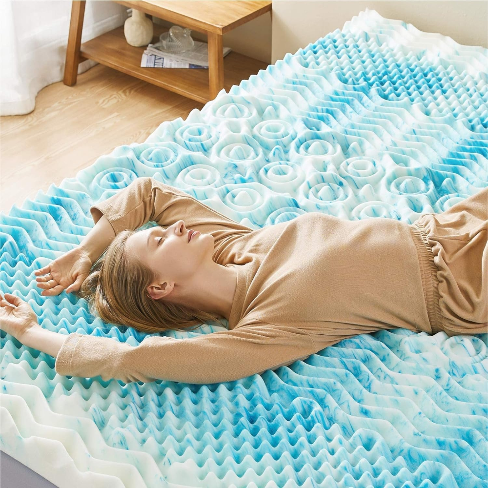 Cooling Egg Crate Foam Mattress Topper