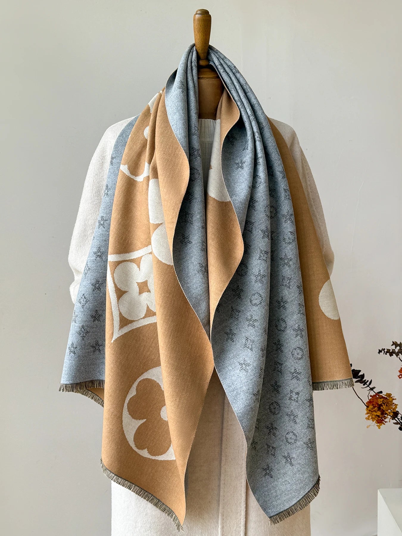 Faux Cashmere Winter Scarf & Neck Warmer