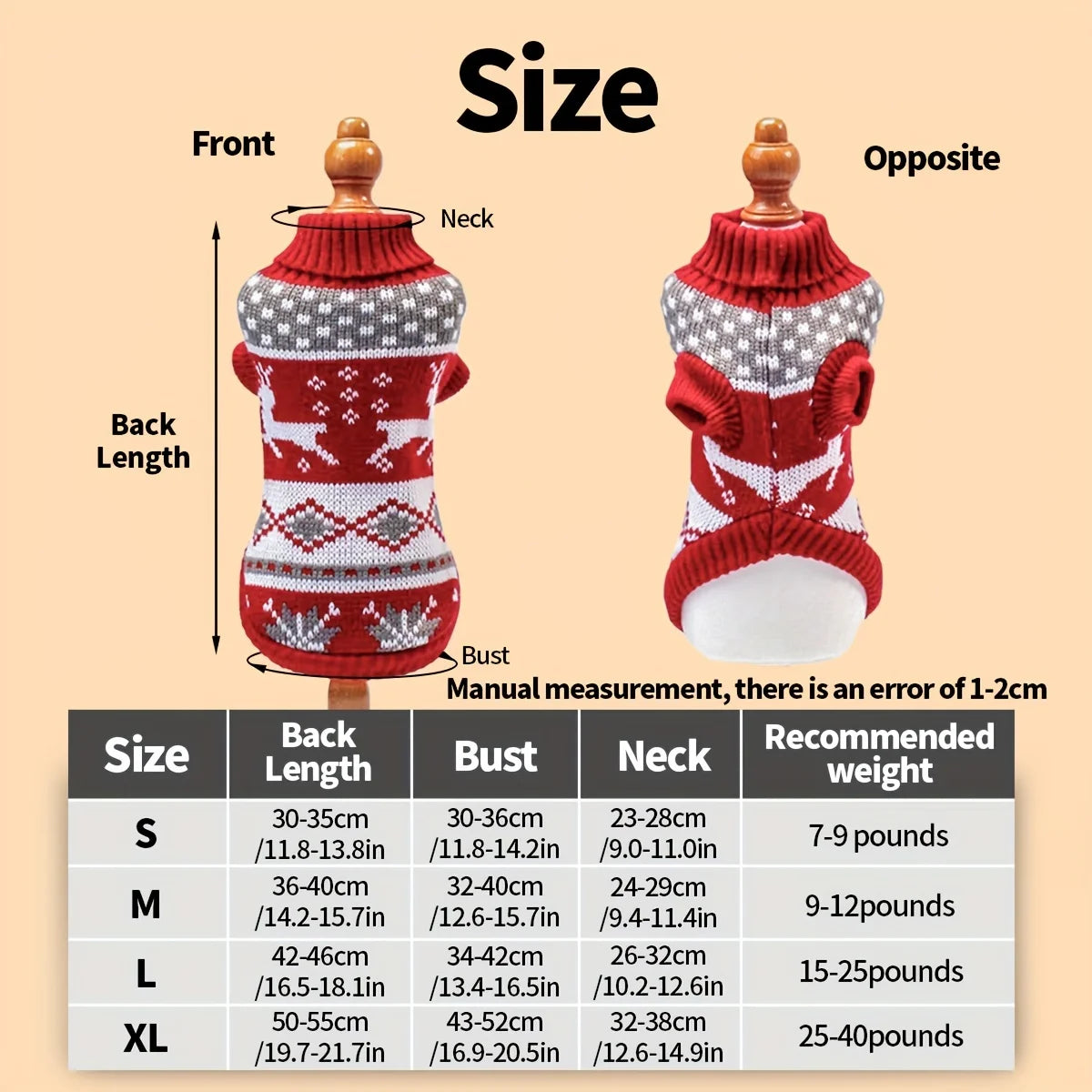 Knitted Christmas Dog Sweater