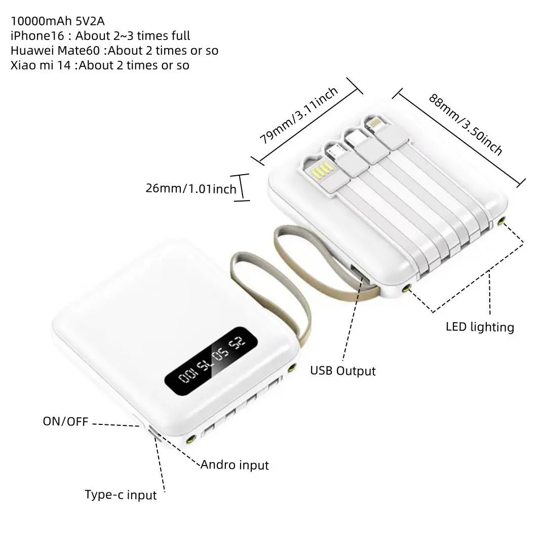 10,000mAh Portable Power Bank with Digital Display product image 3