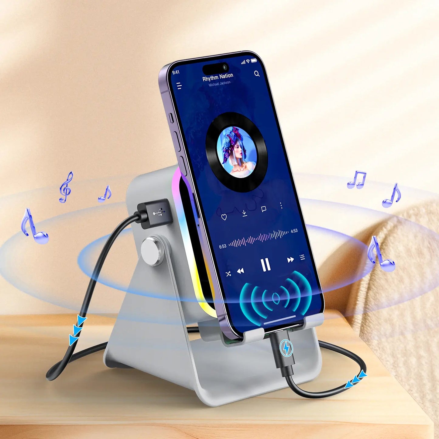 Wireless Induction Speaker Stand with Power Bank product image 12