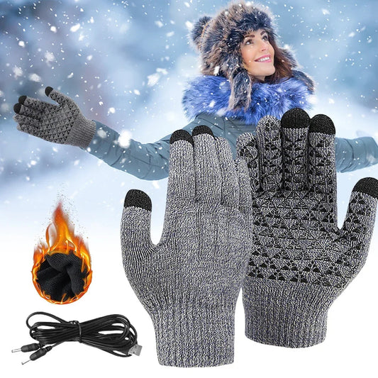 USB Heated Touchscreen Winter Gloves