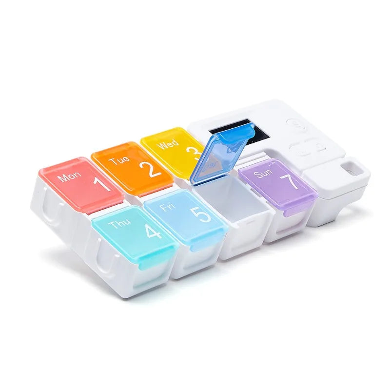 Smart Electronic Weekly Pill Organizer with Alarm