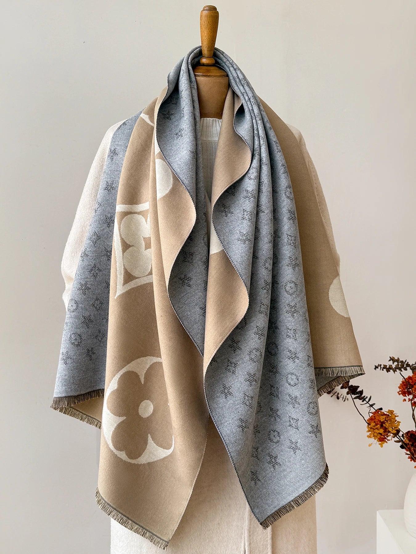 Faux Cashmere Winter Scarf & Neck Warmer