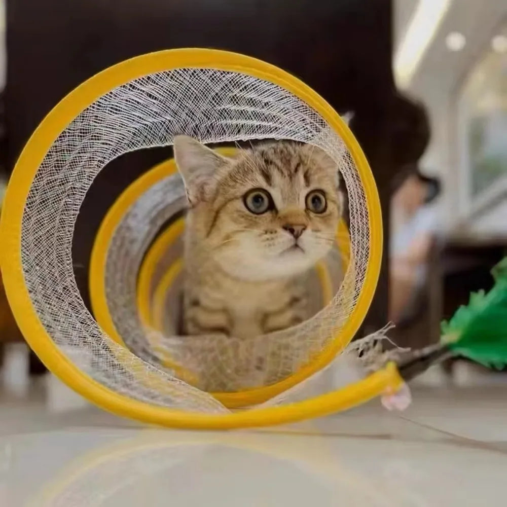 Collapsible S-Type Interactive Cat Tunnel