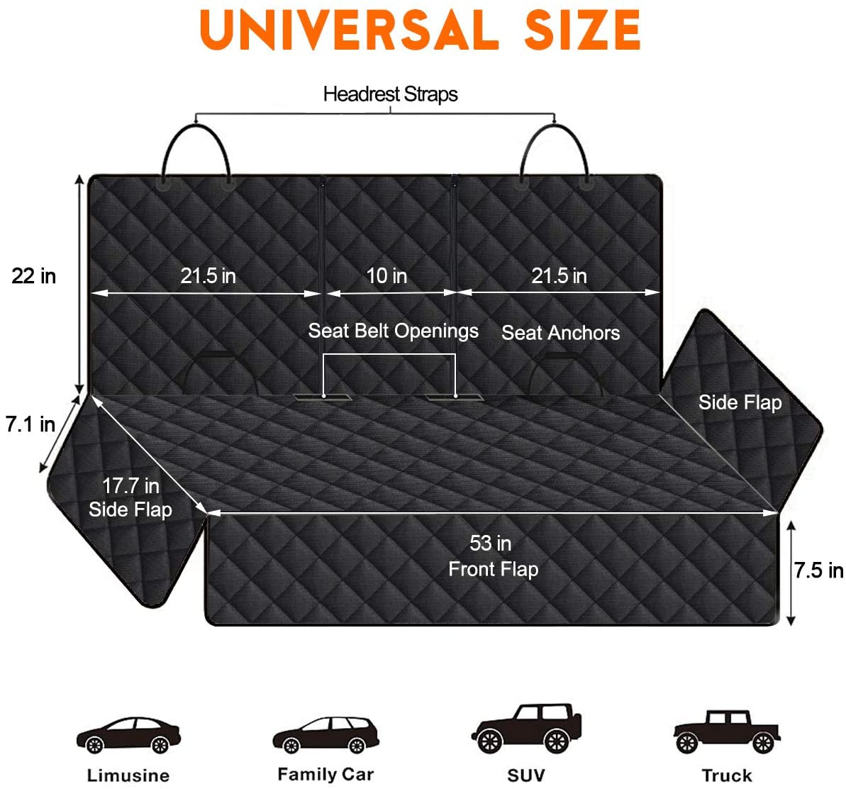 Waterproof Dog Car Seat Cover for Back Seat Protection product image 3