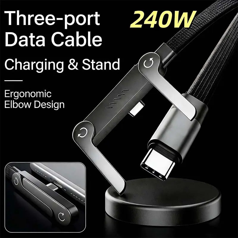 240W 2-in-1 Charging Cable & Phone Stand product image 2