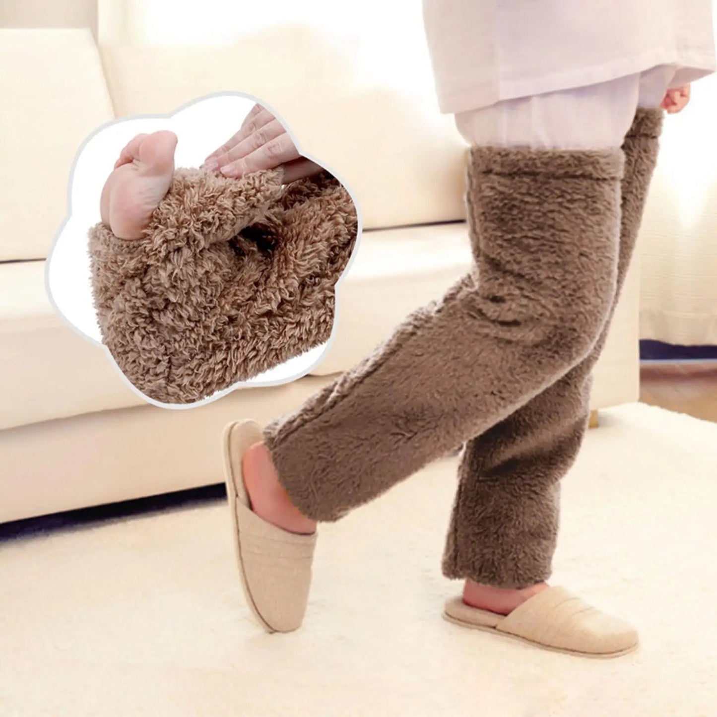 Fuzzy Thigh-High Warm Socks