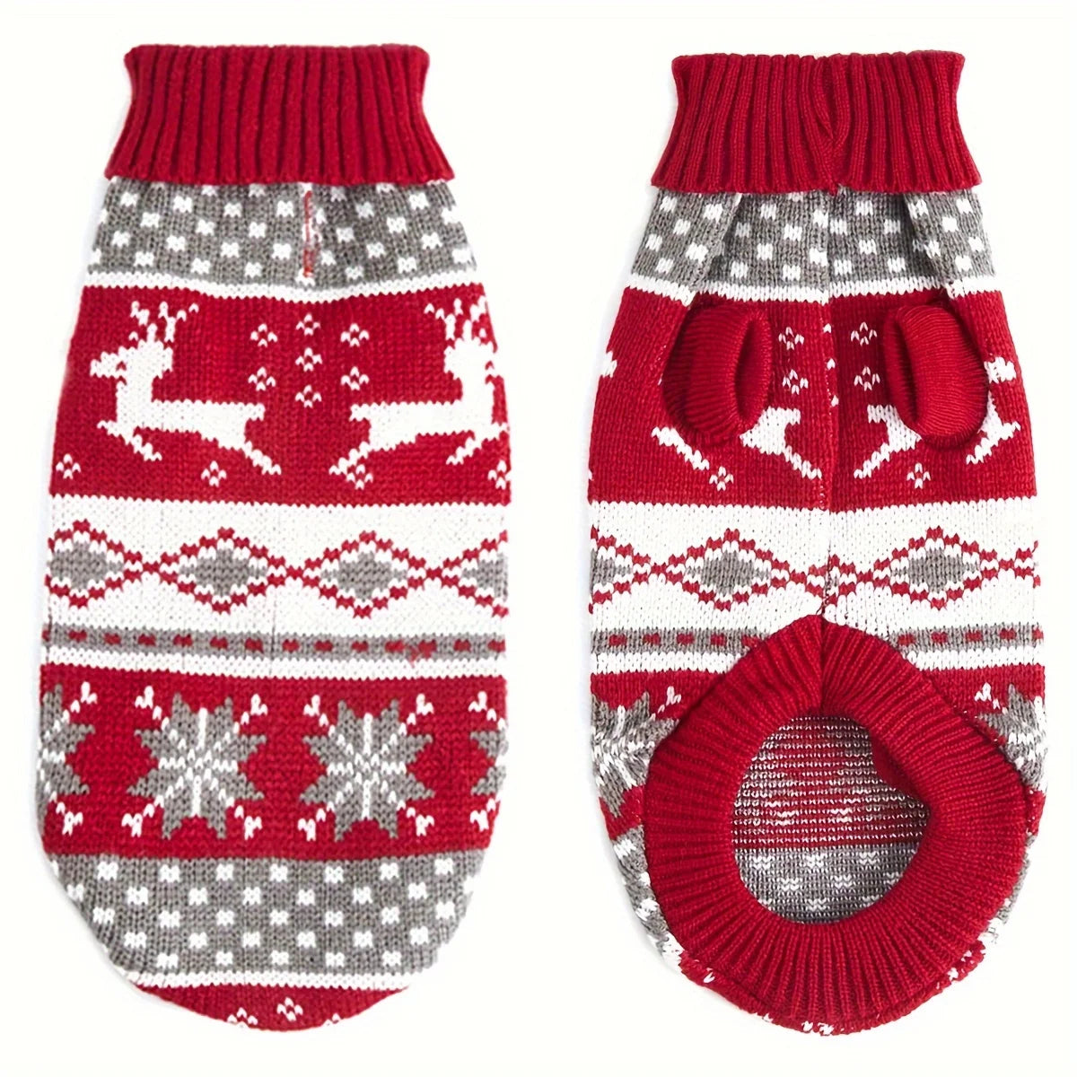 Knitted Christmas Dog Sweater