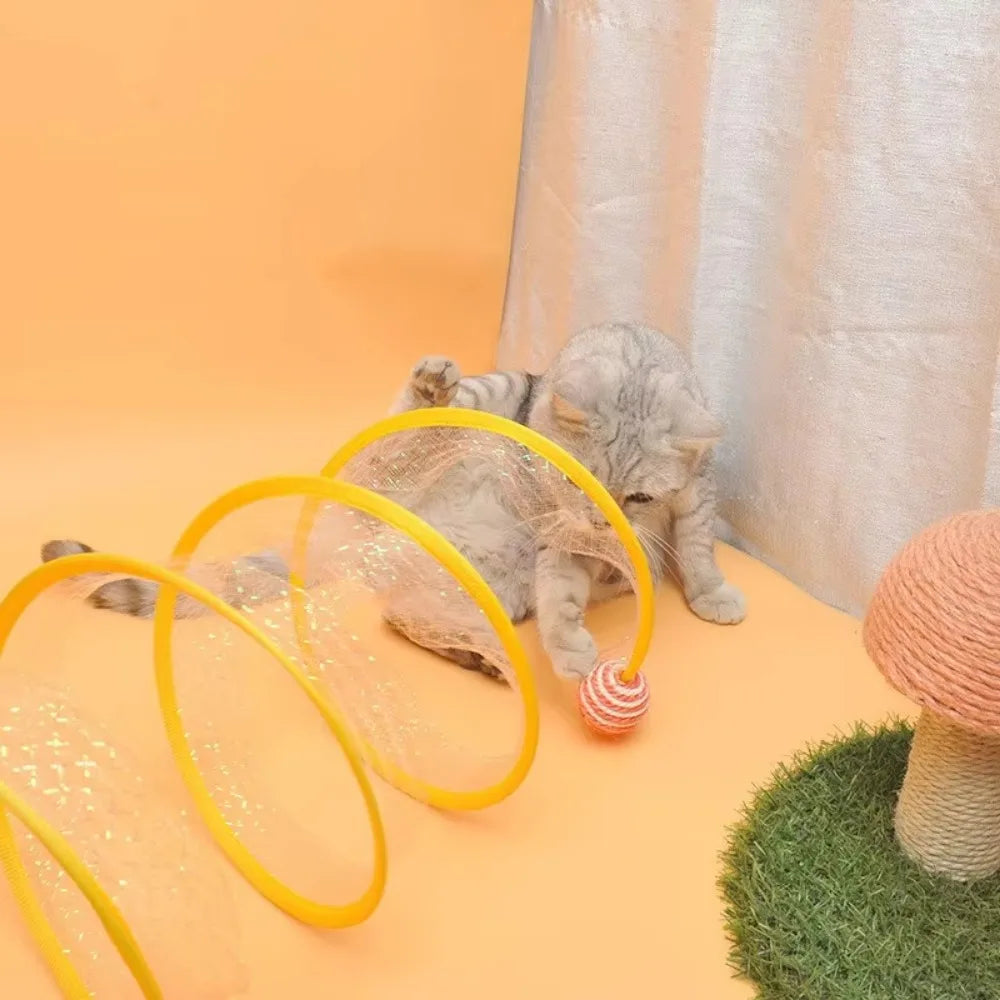 Collapsible S-Type Interactive Cat Tunnel