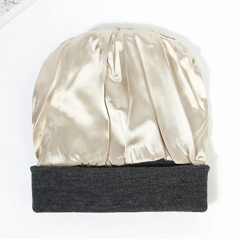 Satin-Lined Beanie for Women