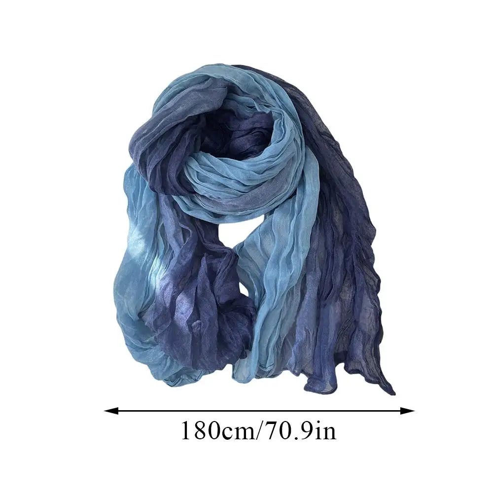 Soft Gradient Cotton Shawl & Winter Scarf