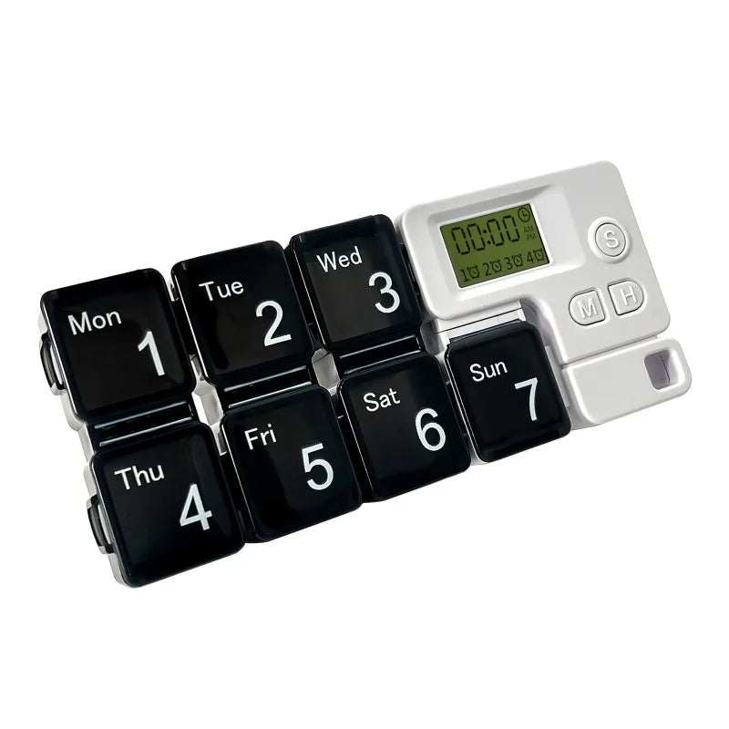 Smart Electronic Weekly Pill Organizer with Alarm