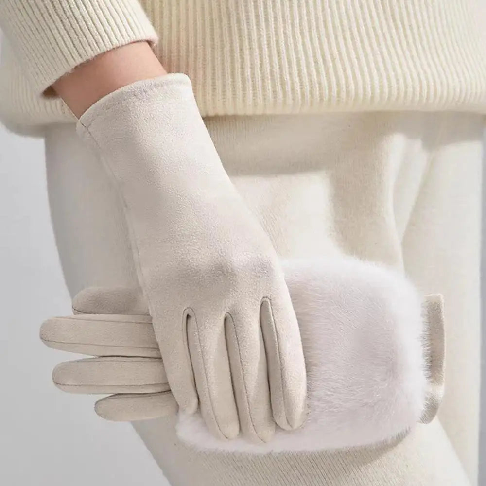 Suede-Feel Touchscreen Winter Gloves