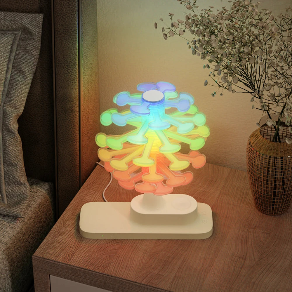 Spiral Tree Table Lamp with Wireless Charger