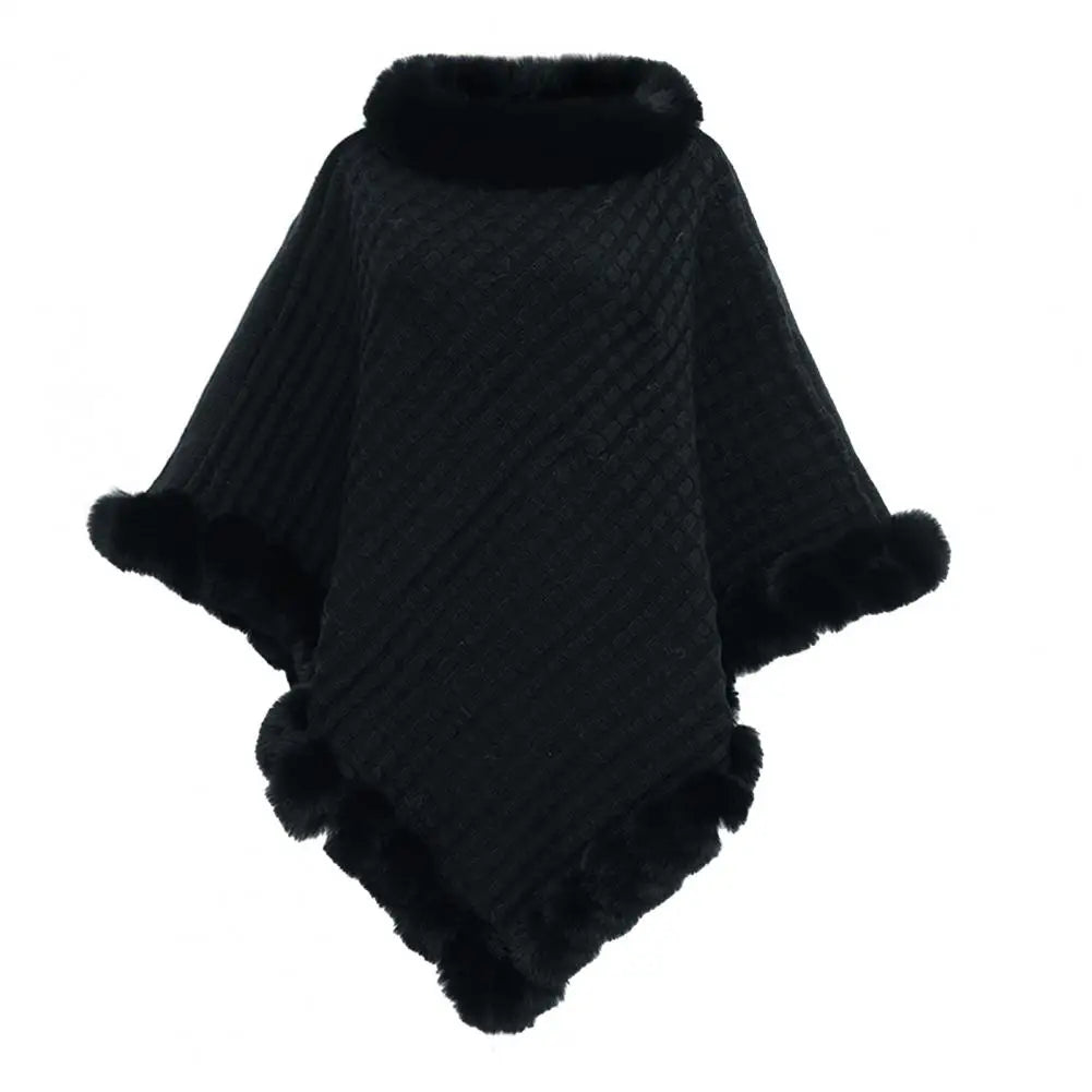 Women’s Faux Fur Shawl Cloak