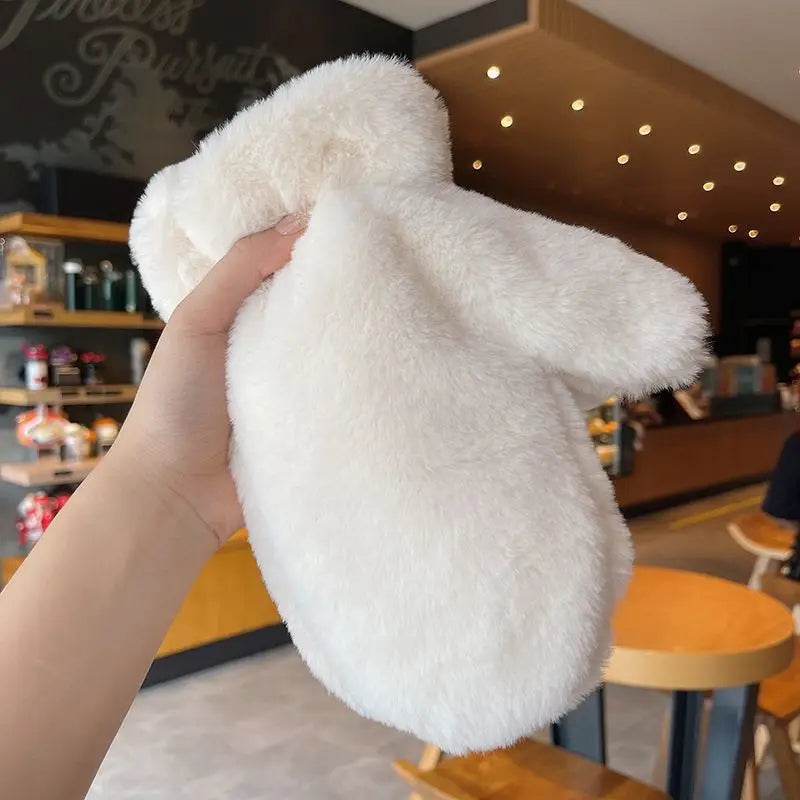 Fluffy Plush Winter Mittens