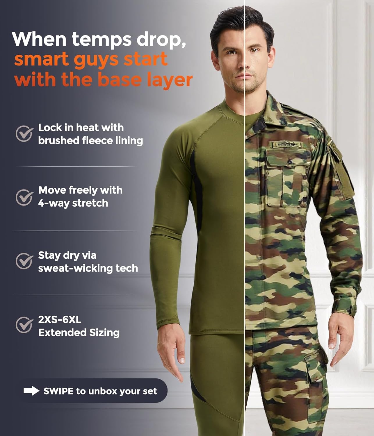 Men’s Thermal Underwear Long Johns Set product image 4