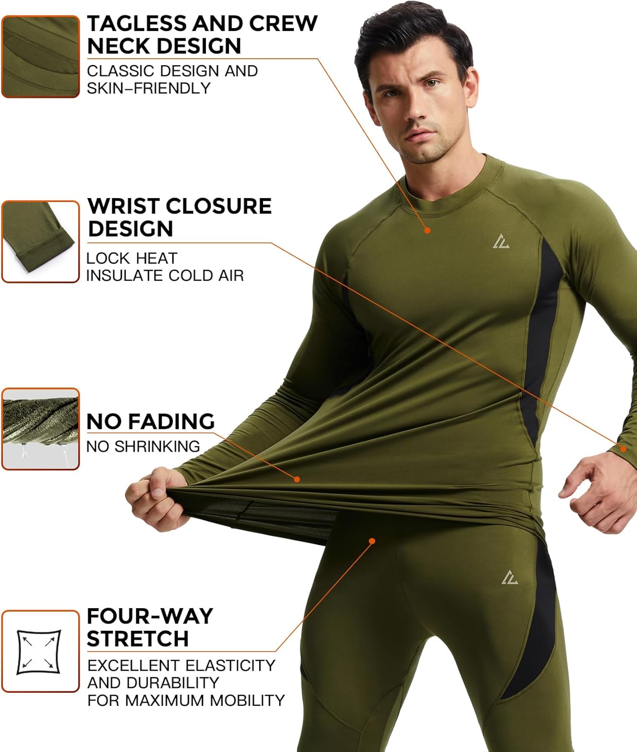 Men’s Thermal Underwear Long Johns Set product image 2