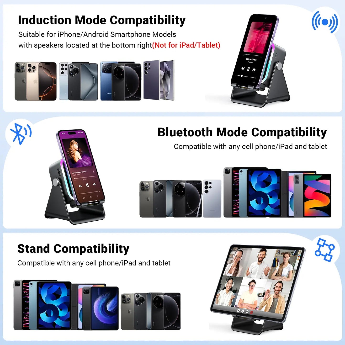 Wireless Induction Speaker Stand with Power Bank product image 9