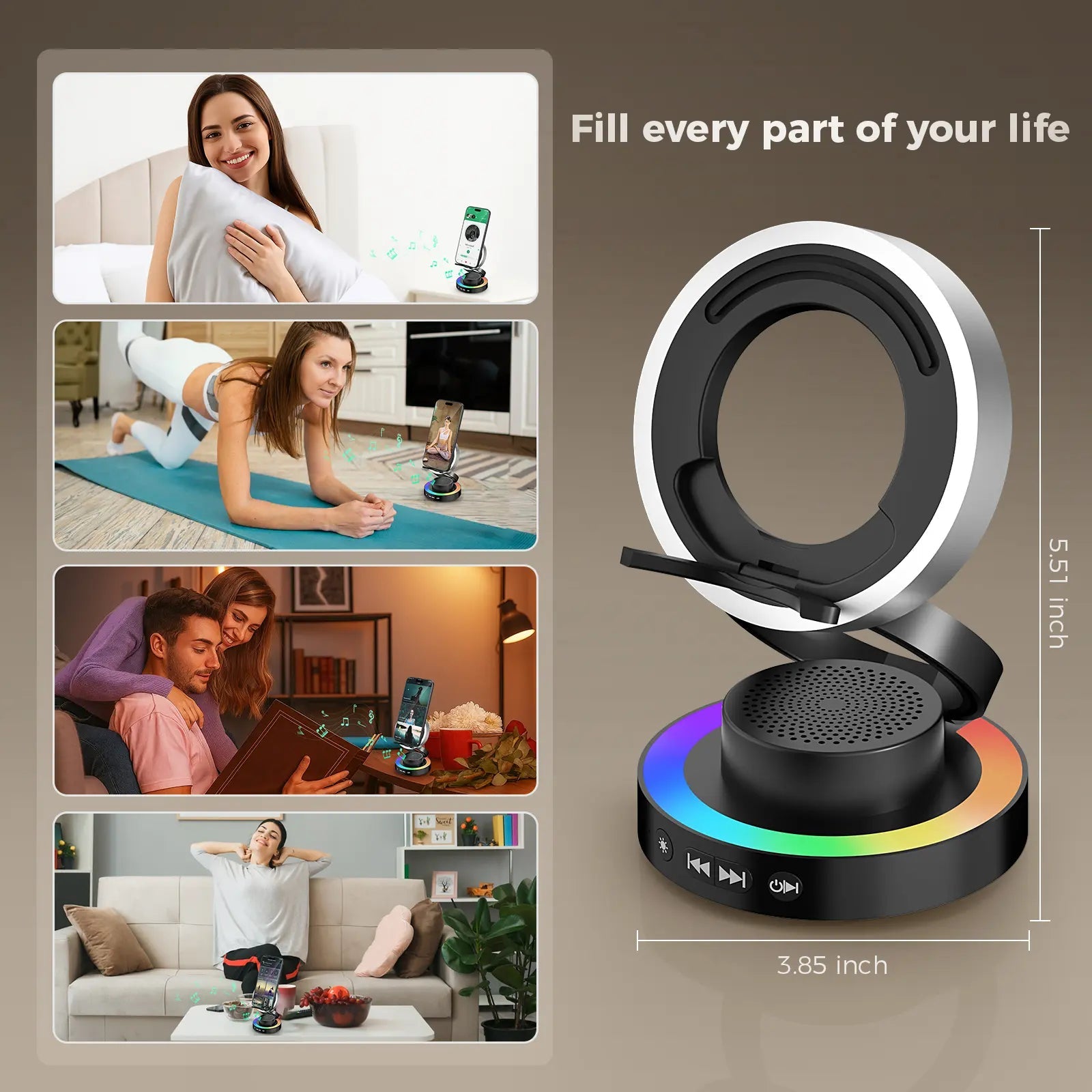 5-in-1 Wireless Speaker & Phone Stand product image 7