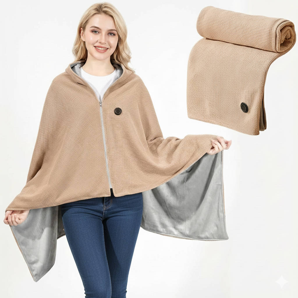 Portable USB Heated Shawl Blanket