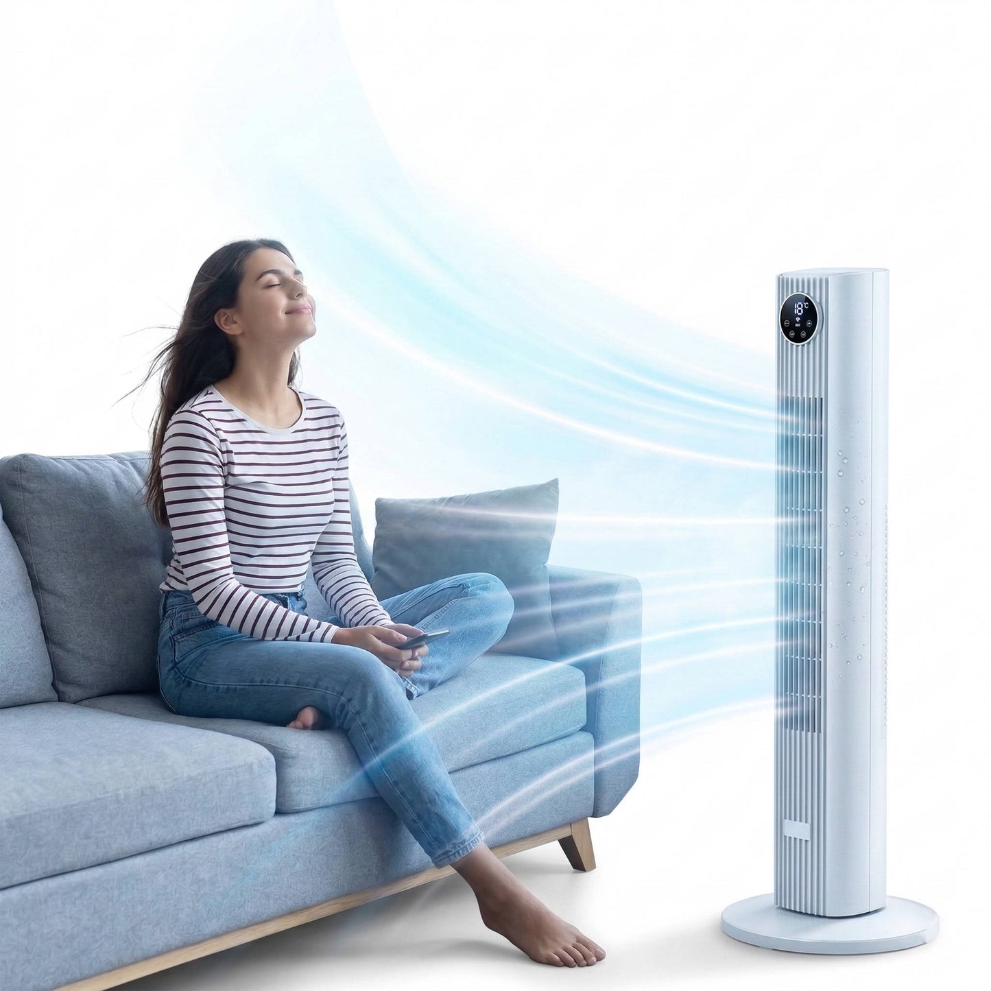 Portable Tower Air Cooler for Bedroom & Office