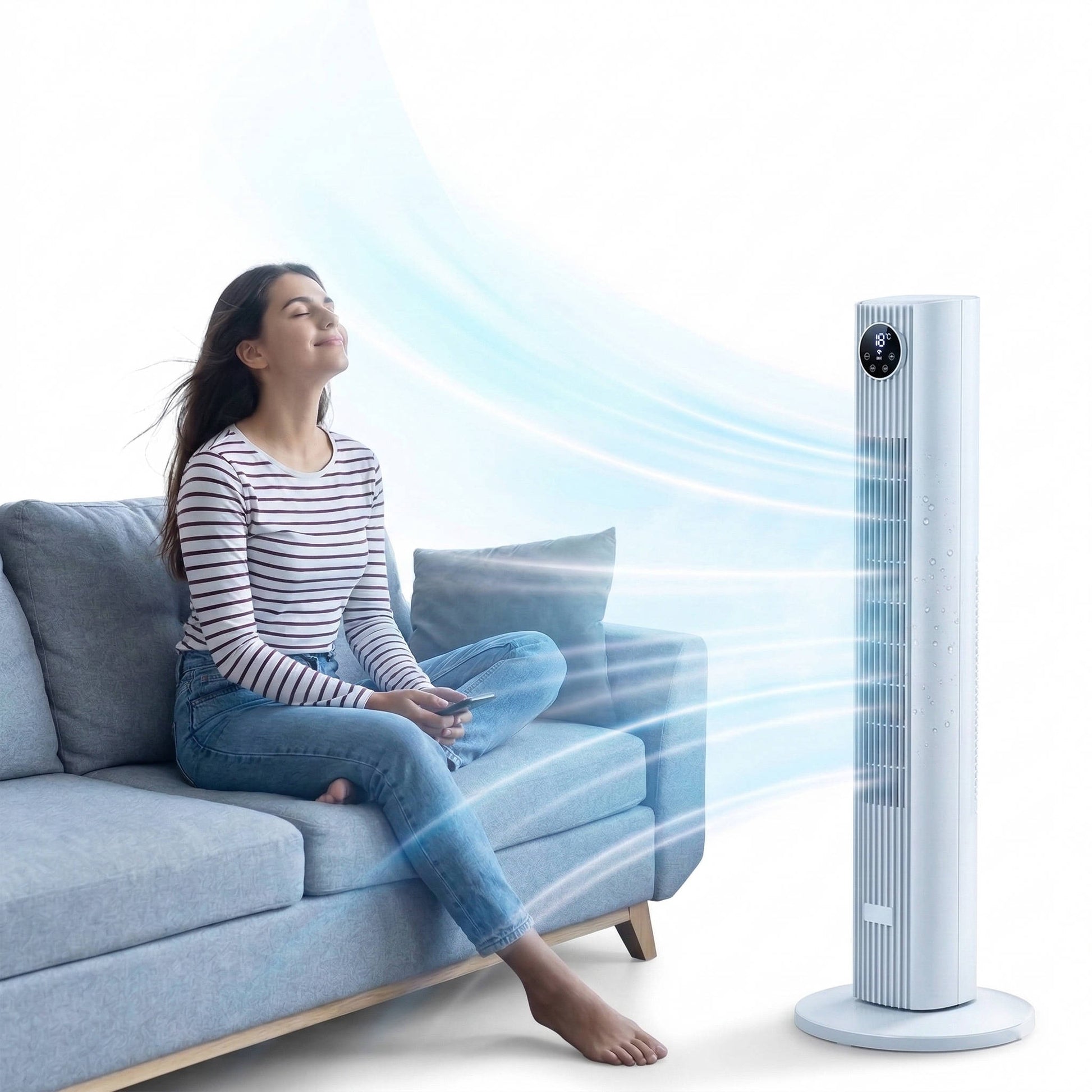 Portable Tower Air Cooler for Bedroom & Office