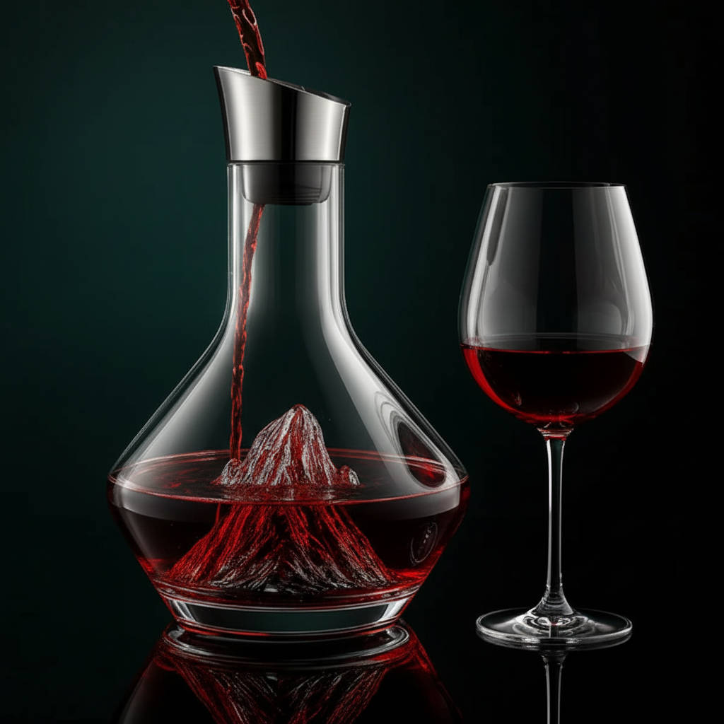 Crystal Glass Wine Decanter and Aerator Carafe