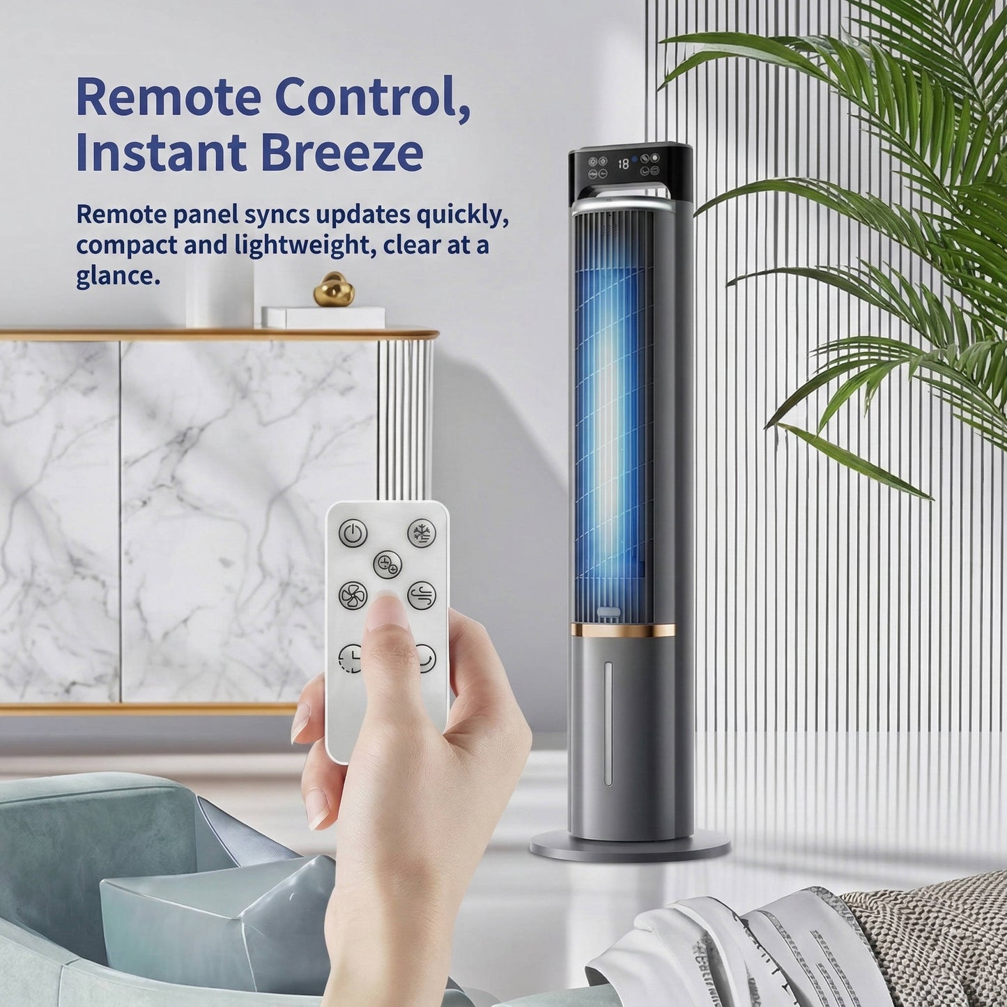 Quiet Windowless Portable Air Cooler with Remote