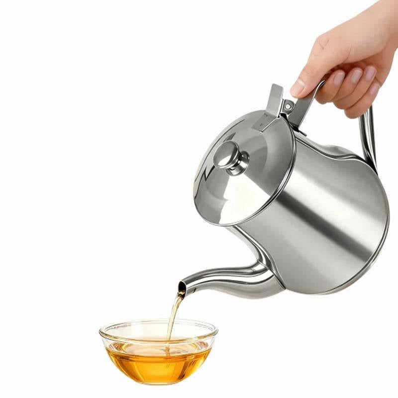 Stainless Steel Bacon Grease Container with Strainer