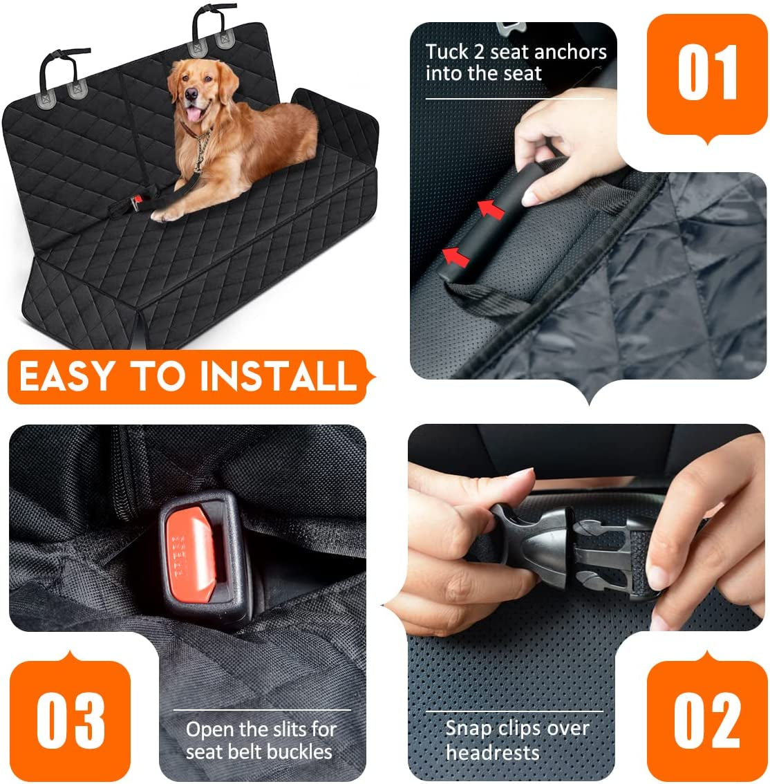 Waterproof Dog Car Seat Cover for Back Seat Protection product image 4