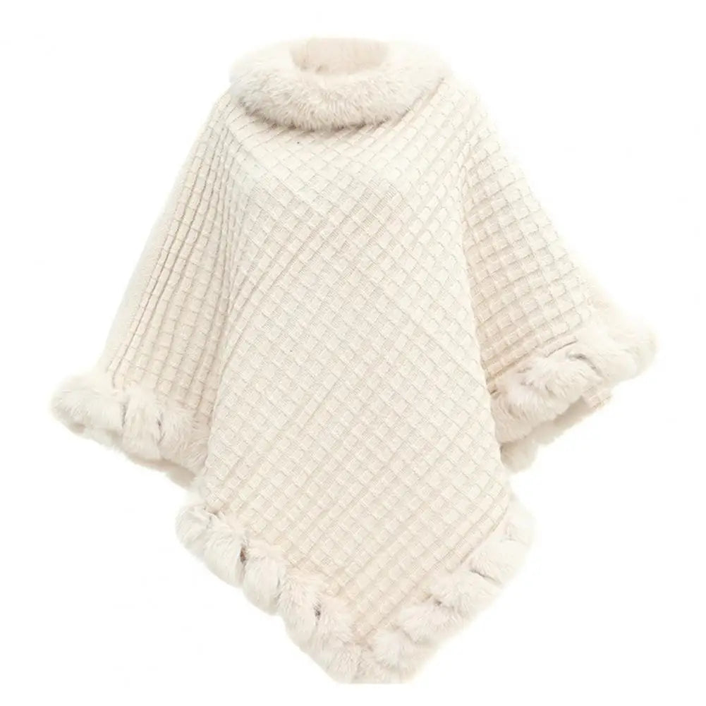 Women’s Faux Fur Shawl Cloak