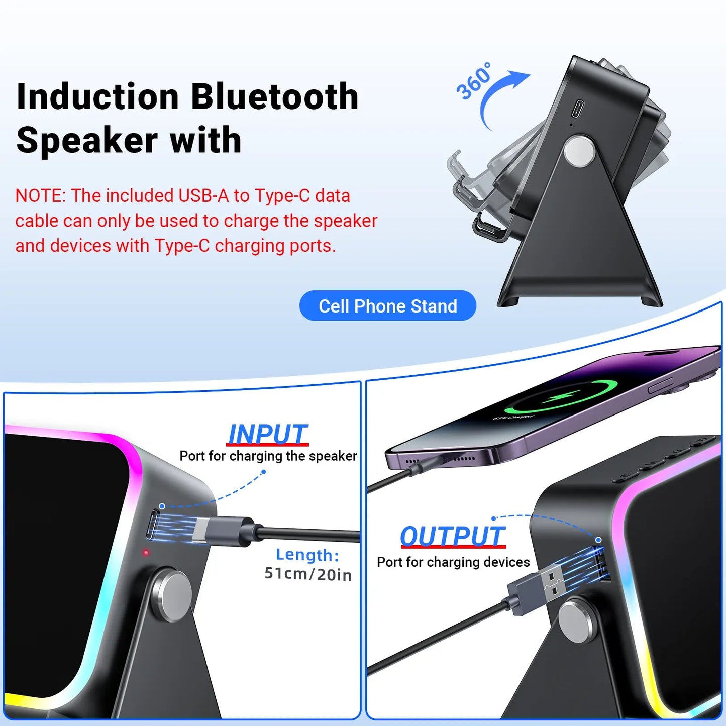 Wireless Induction Speaker Stand with Power Bank product image 7