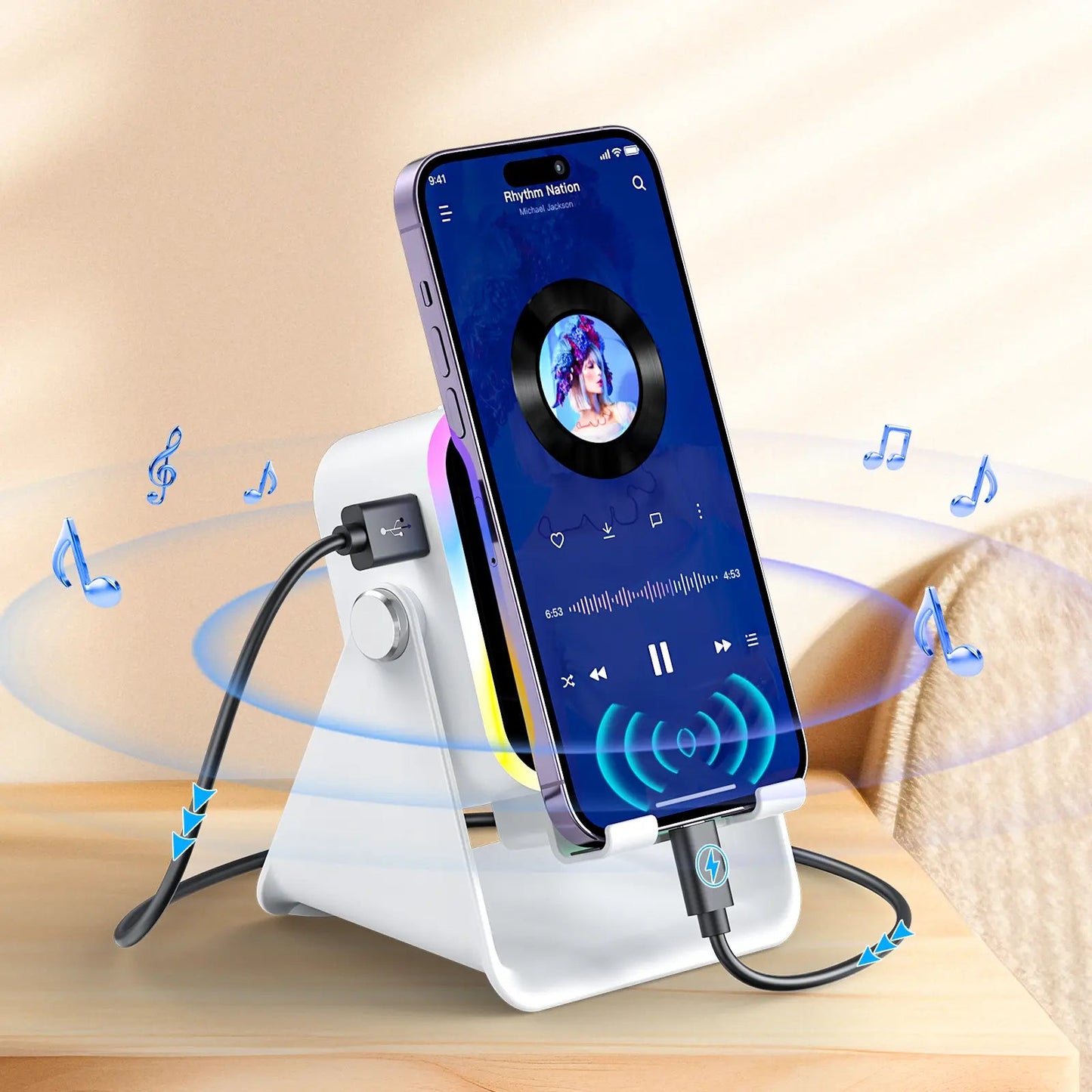 Wireless Induction Speaker Stand with Power Bank product image 11