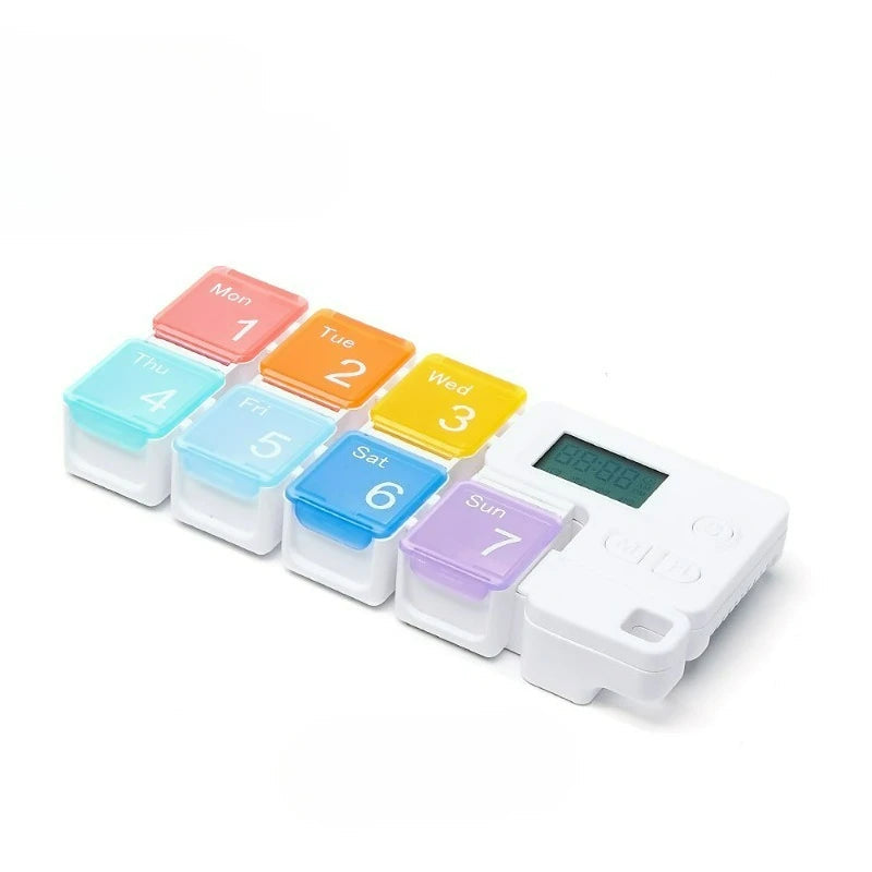 Smart Electronic Weekly Pill Organizer with Alarm