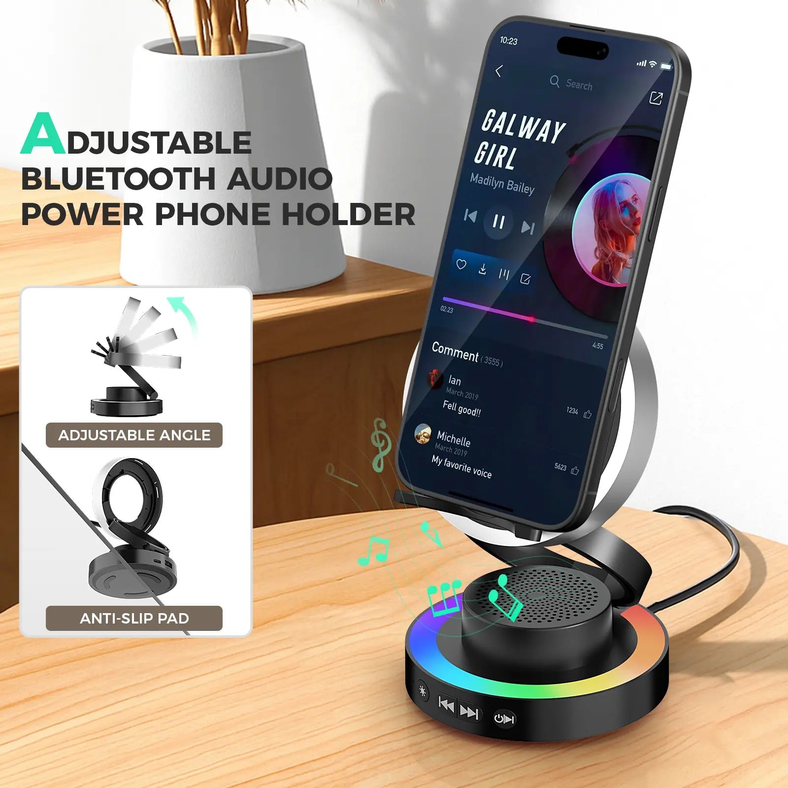 5-in-1 Wireless Speaker & Phone Stand product image 5
