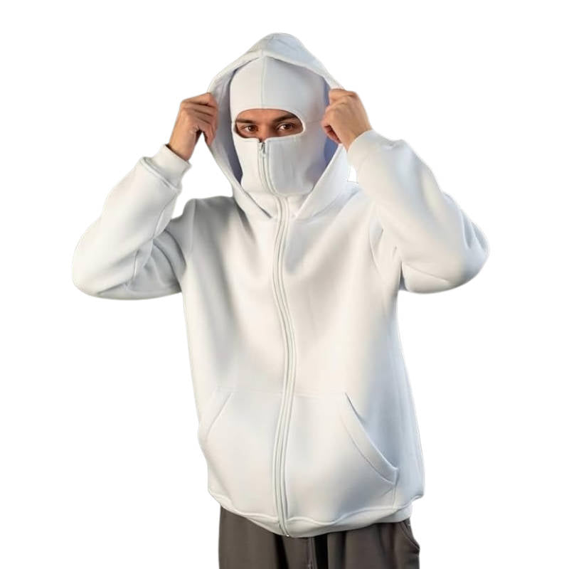Unisex Full-Zip Balaclava Hoodie