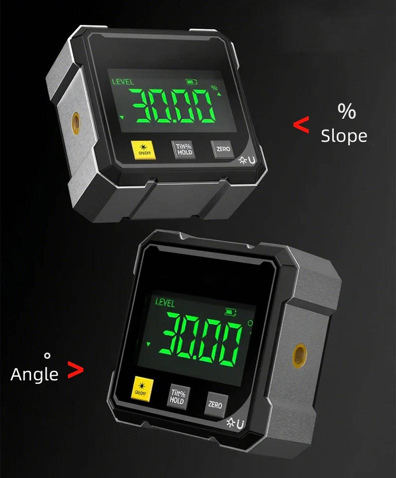 Digital Angle Gauge with Dual Laser